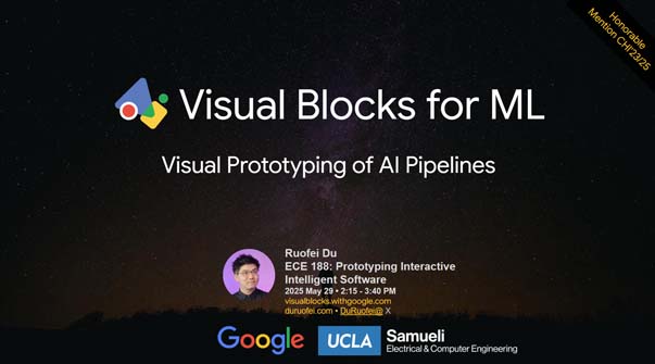 Visual Blocks for ML: Visual Prototyping of AI Pipelines Teaser Image.