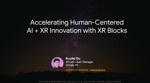 Accelerating Human-Centered AI + XR Innovation Teaser Image.