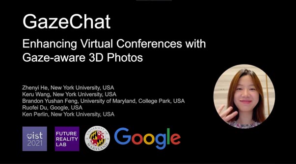 GazeChat: Enhancing Virtual Conferences With Gaze-Aware 3D Photos Teaser Image.