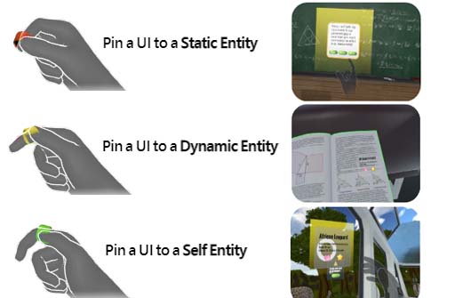 teaser image of UI Mobility Control in XR: Switching UI Positionings Between Static, Dynamic, and Self Entities